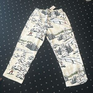 Jordan Cream and Black Scenic Print Sweatpants